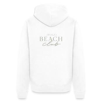 Amalfi Beach Club Logo - Unisex Premium Bio Zip Hoodie - Weiß - Hinten - Thijin (182cm)