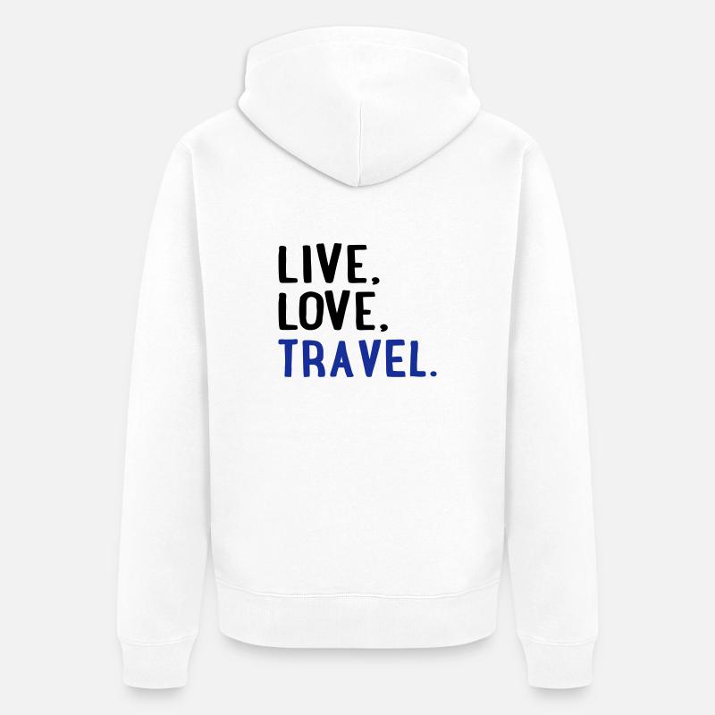 Voyage - Veste à capuche bio Premium Unisexe - blanc