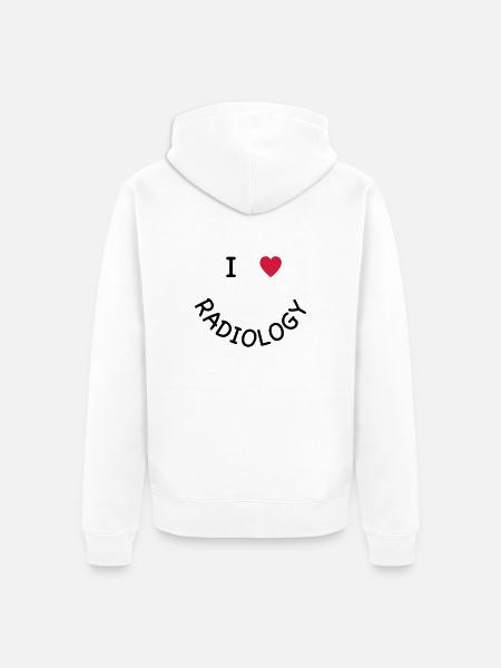 I love Radiology - Unisex Premium Organic Zip Hoodie - white