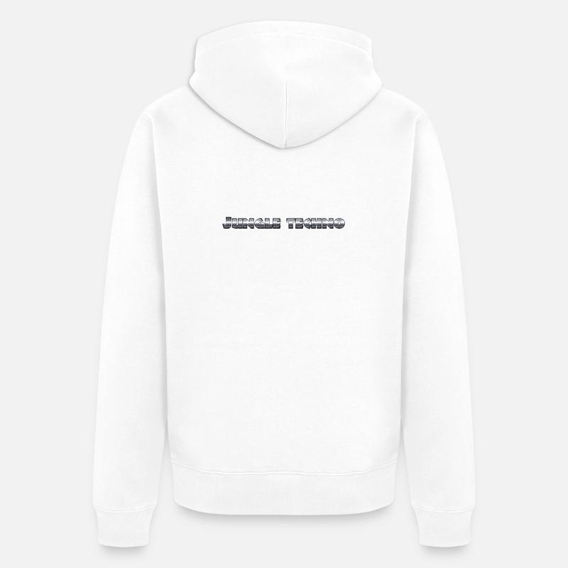 Imprimé techno jungle vif - Veste à capuche bio Premium Unisexe - blanc
