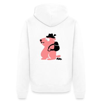 marmotte - Veste à capuche bio Premium Unisexe - blanc - Dos - Thijin (182cm)