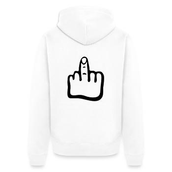 main, doigt g1 - Veste à capuche bio Premium Unisexe - blanc - Dos - Thijin (182cm)