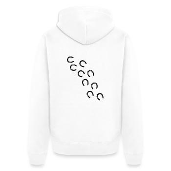 footprints horse - Unisex Premium Organic Zip Hoodie - white - Back - Thijin (182cm)