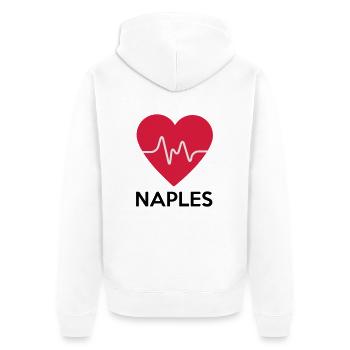 coeur de Naples - Veste à capuche bio Premium Unisexe - blanc - Dos - Thijin (182cm)