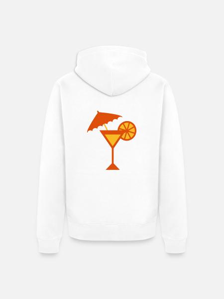 cocktail with an umbrella - Unisex Premium Organic Zip Hoodie - white