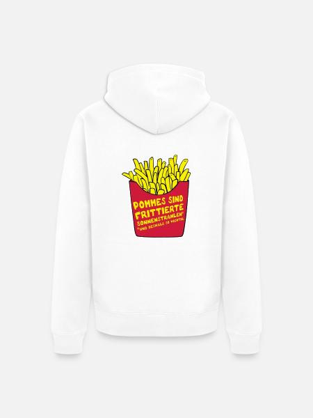 Sonnenstrahlen - Unisex Premium Bio Zip Hoodie - Weiß