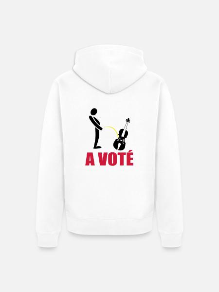 A voté - Veste à capuche bio Premium Unisexe - blanc