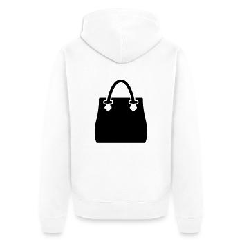 handtasche__f1 - Veste à capuche bio Premium Unisexe - blanc - Dos - Thijin (182cm)