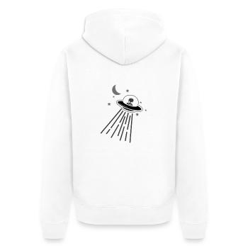 Alien Vintage - Veste à capuche bio Premium Unisexe - blanc - Dos - Thijin (182cm)