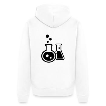 Test tube - Unisex Premium Organic Zip Hoodie - white - Back - Thijin (182cm)