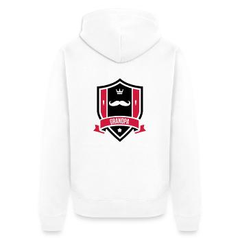 Grandpa - Veste à capuche bio Premium Unisexe - blanc - Dos - Thijin (182cm)