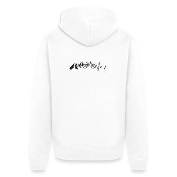 MTB Mountain Bike Biker Mountains Vintage Gift - Unisex Premium Organic Zip Hoodie - white - Back - Thijin (182cm)