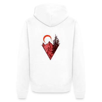 Landschaften - Unisex Premium Bio Zip Hoodie - Weiß - Hinten - Thijin (182cm)