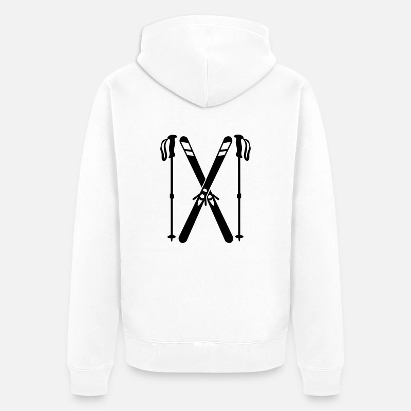 ski - Veste à capuche bio Premium Unisexe - blanc