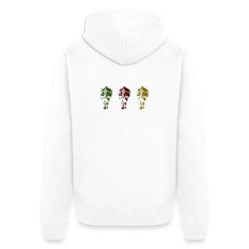 Rhinocéros rétro - Veste à capuche bio Premium Unisexe - blanc - Dos - Thijin (182cm)