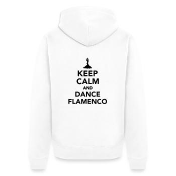 Flamenco - Unisex Premium Bio Zip Hoodie - Weiß - Hinten - Thijin (182cm)