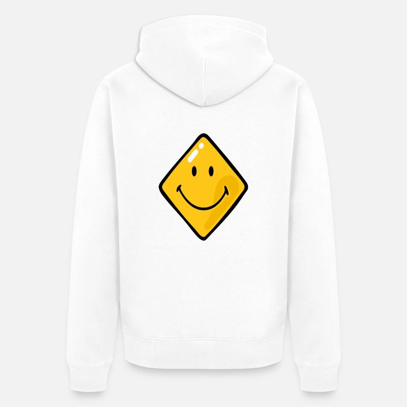 Smiley Diamonds - Ekologisk premiumluvjack unisex - vit