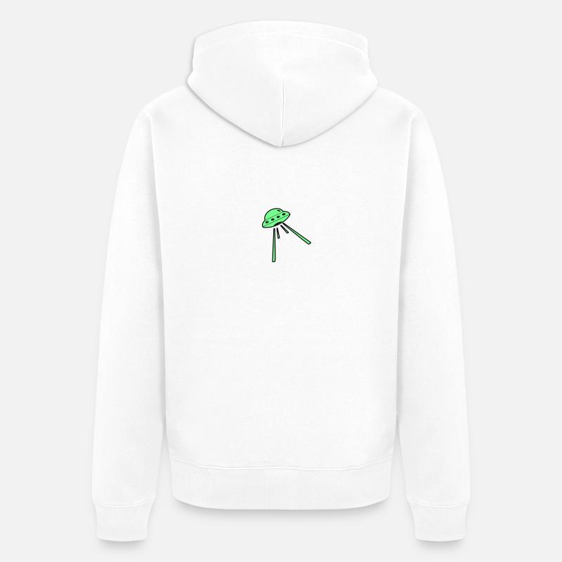 Vaisseau spatial - Veste à capuche bio Premium Unisexe - blanc