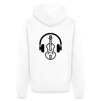 violon violoniste Musique Musicien Concert - Veste à capuche bio Premium Unisexe - blanc - Dos - Thijin (182cm)