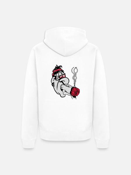 Kiffen jointly broad stoned - Unisex Premium Organic Zip Hoodie - white