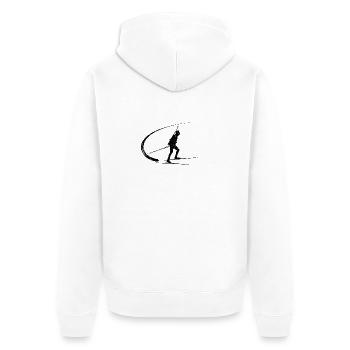 Passion biathlon - Veste à capuche bio Premium Unisexe - blanc - Dos - Thijin (182cm)