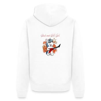 Guitare électrique Unicorn Egitarrist E-guitarist - Veste à capuche bio Premium Unisexe - blanc - Dos - Thijin (182cm)
