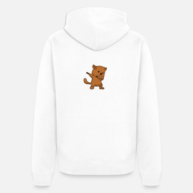 Dabbing Marmot Dab Marmot - Veste à capuche bio Premium Unisexe - blanc