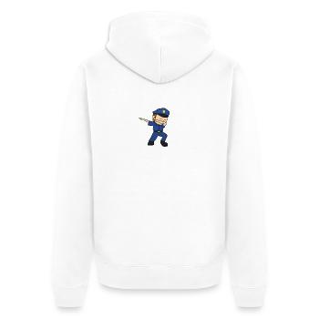 Dabbing Police Dab Policeman - Unisex Premium Organic Zip Hoodie - white - Back - Thijin (182cm)