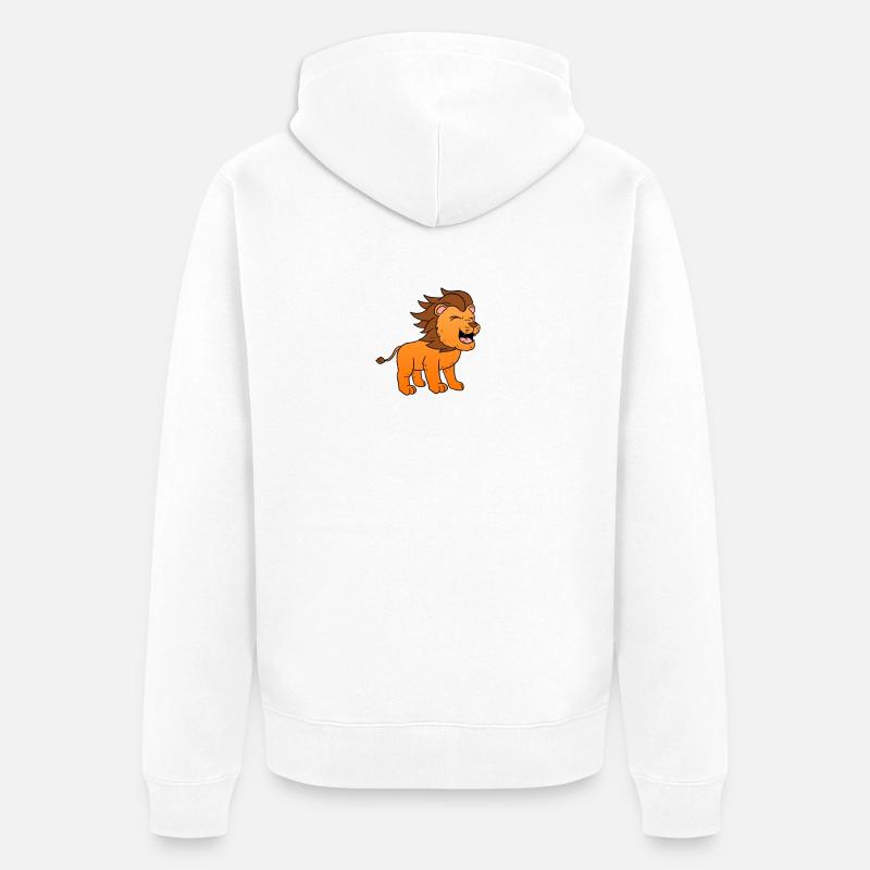 Lion lion - Veste à capuche bio Premium Unisexe - blanc
