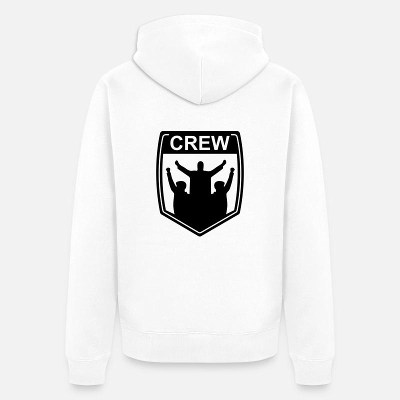 crew - Veste à capuche bio Premium Unisexe - blanc