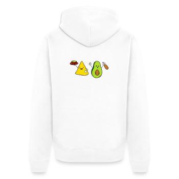 Guacamole Nacho Avocado Fiesta Mexico - Unisex Premium Organic Zip Hoodie - white - Back - Thijin (182cm)