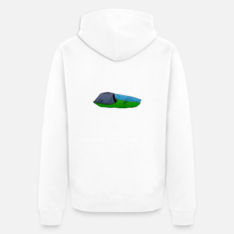 Pêche à la carpe - Veste à capuche bio Premium Unisexe - blanc