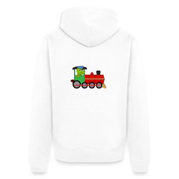 Train Dino - Veste à capuche bio Premium Unisexe - blanc - Dos - Thijin (182cm)