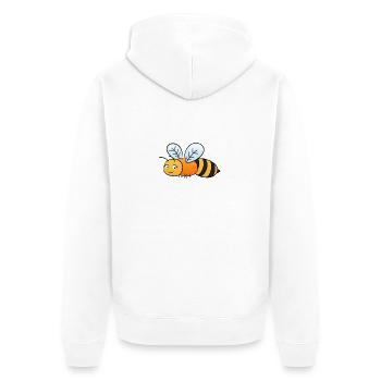 Bee Bee - Unisex Premium Organic Zip Hoodie - white - Back - Thijin (182cm)