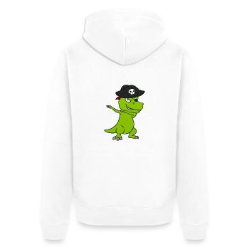 Pirate Dino Dinosaures Pirates - Veste à capuche bio Premium Unisexe - blanc - Dos - Thijin (182cm)