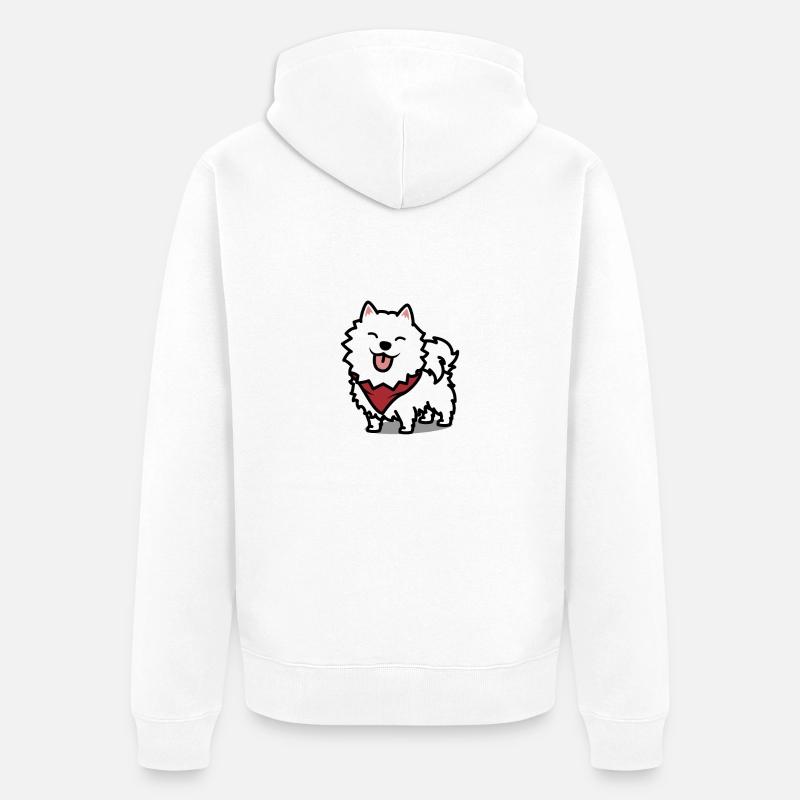 Samojede - Veste à capuche bio Premium Unisexe - blanc