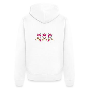 Fille de gamer licorne de jeu - Veste à capuche bio Premium Unisexe - blanc - Dos - Thijin (182cm)