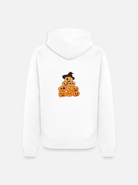 Pumpkins - Unisex Premium Organic Zip Hoodie - white