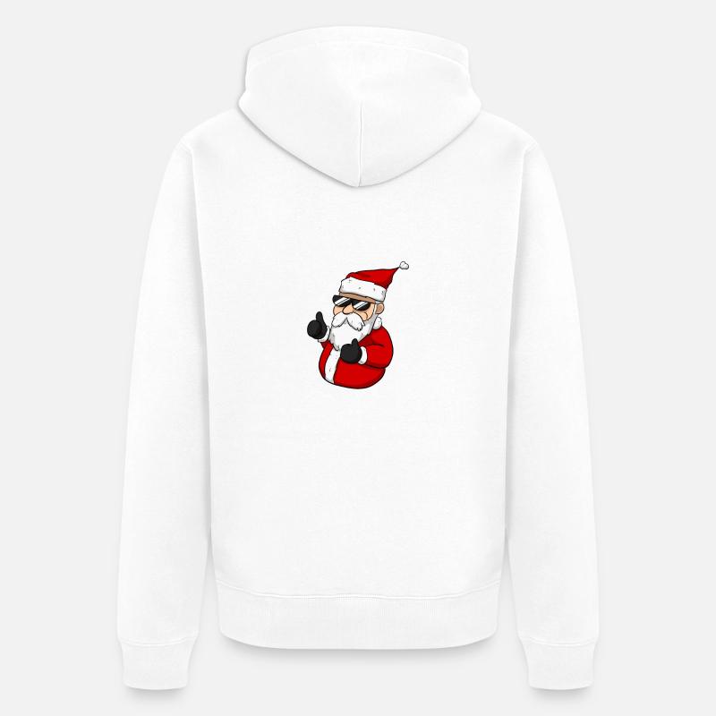 Père Noël cool - Veste à capuche bio Premium Unisexe - blanc