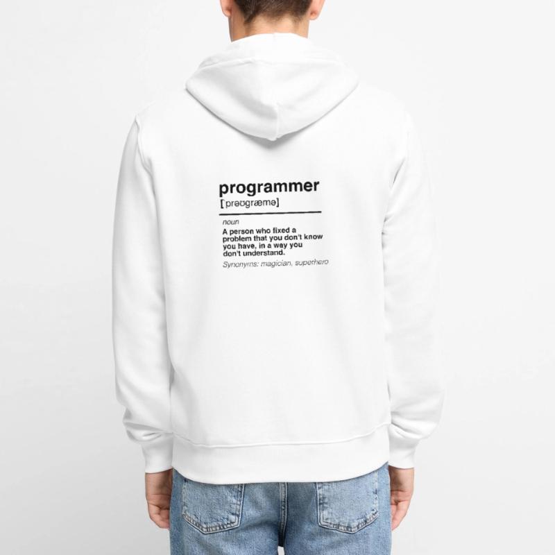 Funny software developer engineer programmer Unisex Premium Organic Zip Hoodie