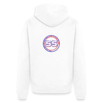 Rangers Fifty Five 55 and Counting - Unisex Premium Organic Zip Hoodie - white - Back - Thijin (182cm)