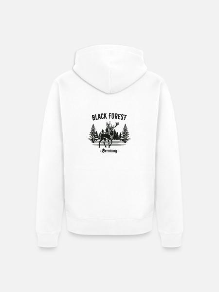 Black Forest Germany Schwabe Homeland - Unisex Premium Organic Zip Hoodie - white