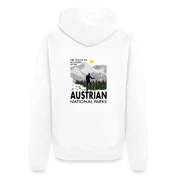 Autriche Autrichien Autriche Autriche - Veste à capuche bio Premium Unisexe - blanc - Dos - Thijin (182cm)