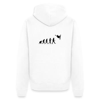 Evolution Snowboard Freeride Freeride Freestyle Beef Tombe - Veste à capuche bio Premium Unisexe - blanc - Dos - Thijin (182cm)