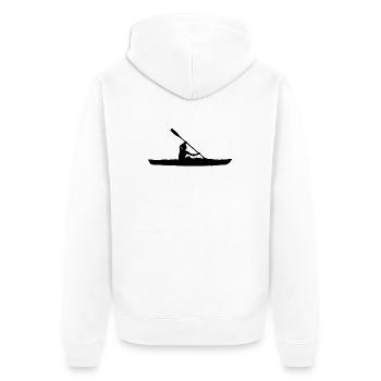 Rudern Kajak Sport Kanufahren Paddeln Kanu Kayak F - Unisex Premium Bio Zip Hoodie - Weiß - Hinten - Thijin (182cm)