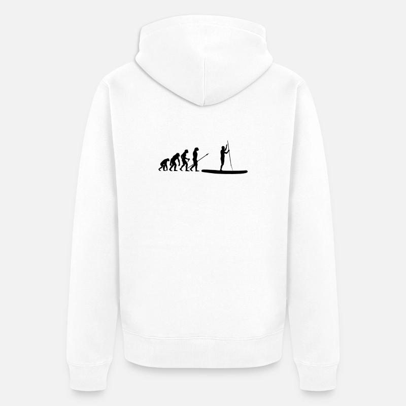 Evolution Stand Up Paddeln SUP - Unisex Premium Bio Zip Hoodie - Weiß