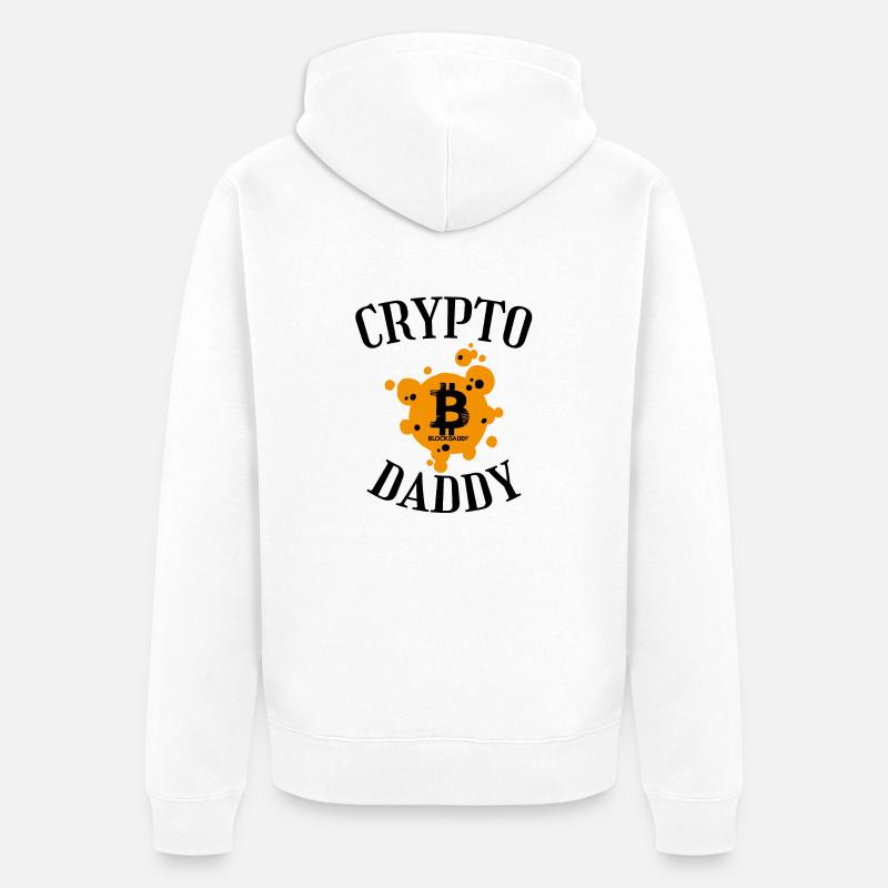 Crypto Daddy - Veste à capuche bio Premium Unisexe - blanc