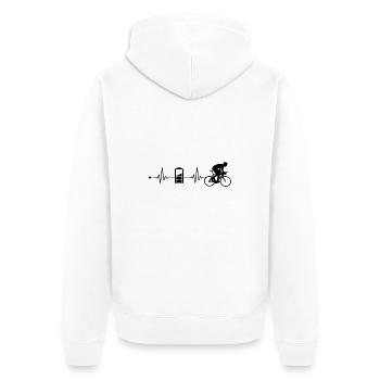 Fahrrad Geschenke Radfahrer Rad - Unisex Premium Bio Zip Hoodie - Weiß - Hinten - Thijin (182cm)