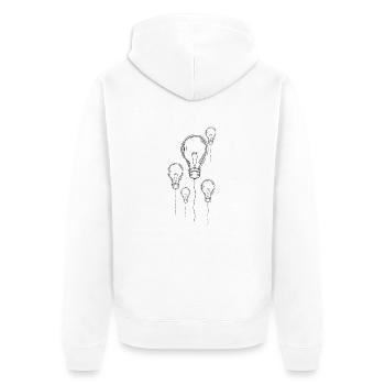 Light Bulbs Street Art Graffiti Spray Art - Unisex Premium Organic Zip Hoodie - white - Back - Thijin (182cm)