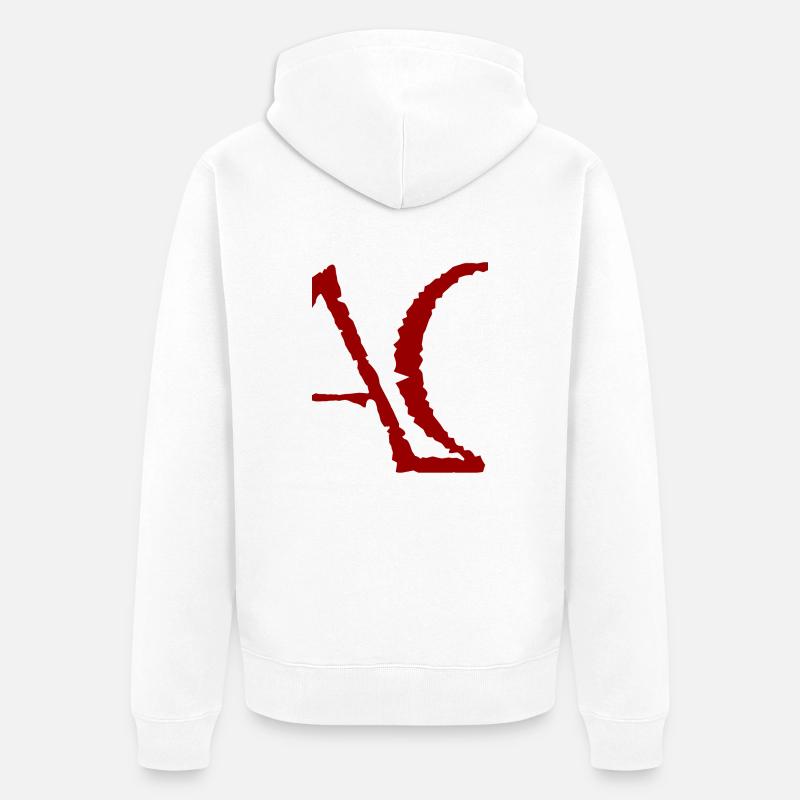 Alpha-Oméga - Veste à capuche bio Premium Unisexe - blanc